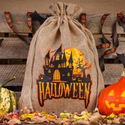 Sac de jute Halloween 2, 40 x 55 cm - naturelle Sacs en jute