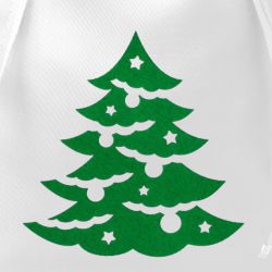 Sac de satin 26 x 35 cm - arbre de Noël Sacs de satin