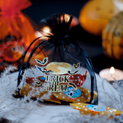 Sacs en organza Halloween 12 x 15 cm - mix de motifs et de couleurs Produits