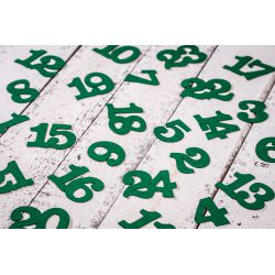 Calendrier de l’Avnet sachets en jute 12 x 15 cm – naturels claires + chiffres verts Pour fêtes et occasions spéciales