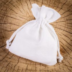 Pochettes en coton 8 x 10 cm - blanc Sacs blancs