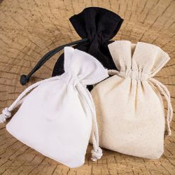 Pochettes en coton 10 x 13 cm - blanc Baby Shower