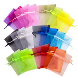Sacs en organza 6 x 8 cm - mix de couleurs Kits