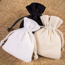 Pochettes en coton 11 x 14 cm - noir Emballages d’objets artisanaux
