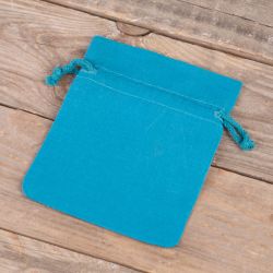 Pochettes en coton 11 x 14 cm - turquoise Pâques