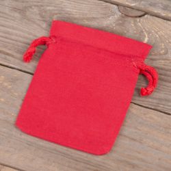 Pochettes en coton 9 x 12 cm - rouge Journée de la femme