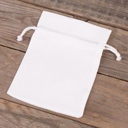 Pochettes en coton 11 x 14 cm - blanc Sachets en coton