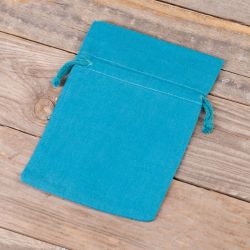 Pochettes en coton 13 x 18 cm - turquoise Pâques