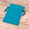 Pochettes en coton 10 x 13 cm - turquoise Petits sachets