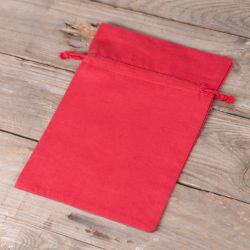 Pochettes en coton 15 x 20 cm - rouge Journée de la femme