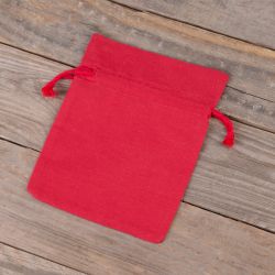 Pochettes en coton 13 x 18 cm - rouge Moyens sachets 13x18 cm