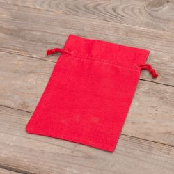 Pochettes en coton 12 x 15 cm - rouge Sac de Noël