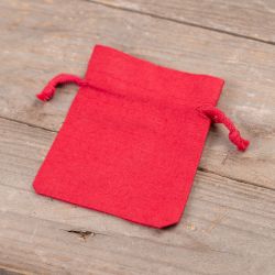 Pochettes en coton 8 x 10 cm - rouge Sacs rouges