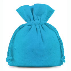 Pochettes en coton 12 x 15 cm - turquoise Sacs turquoise