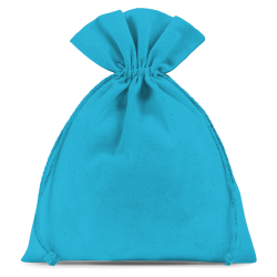 Pochettes en coton 15 x 20 cm - turquoise Sacs turquoise