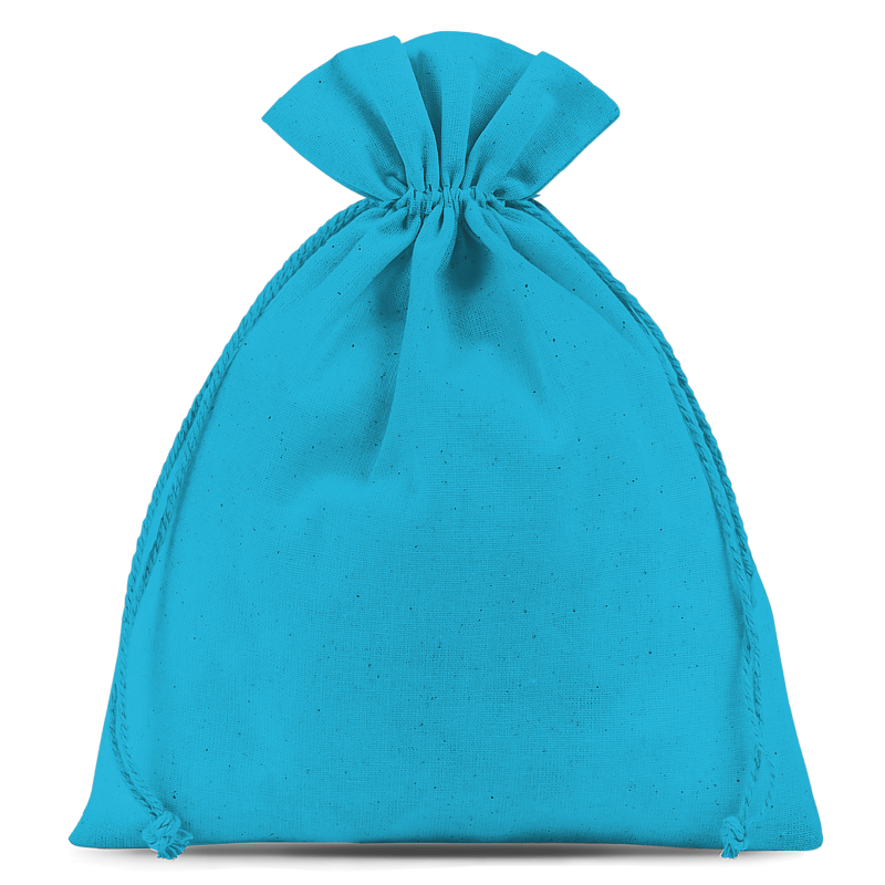 Sacs en coton 22 x 30 cm - turquoise Sacs turquoise