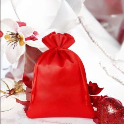 Sacs de satin 22 x 30 cm - rouge Saint Valentin