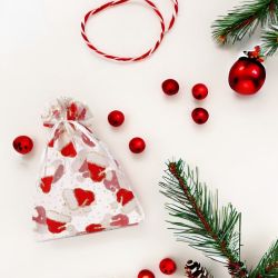 Sacs en organza 8 x 10 cm - Noël Sac de Noël
