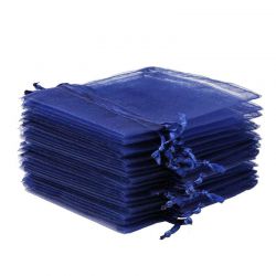 Sacs en organza 8 x 10 cm - bleu foncé Lavande et pot-pourri