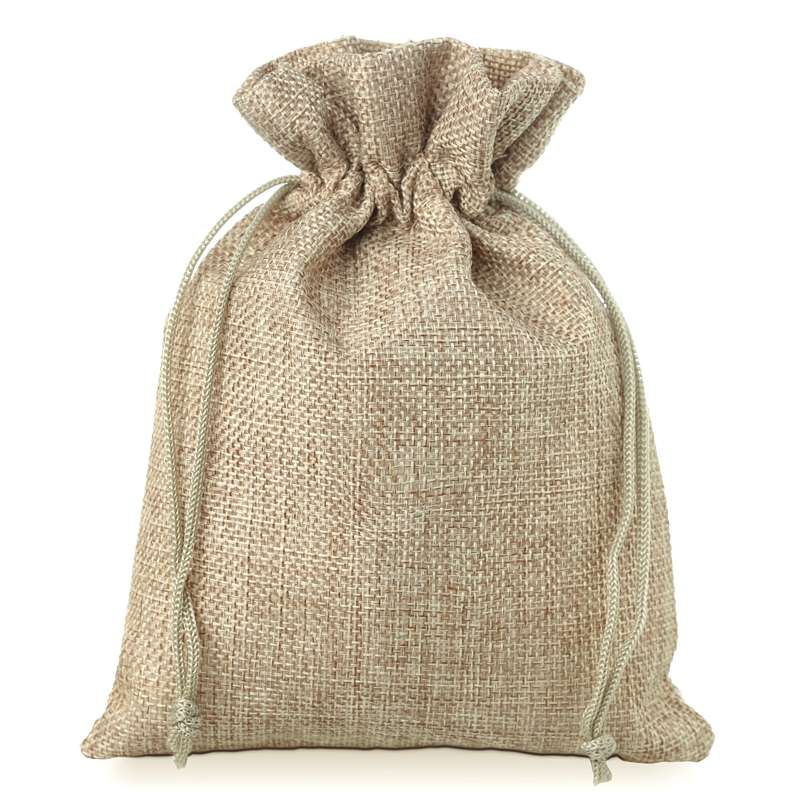 10 pièces Sacs de jute 12 x 15 cm - naturelle