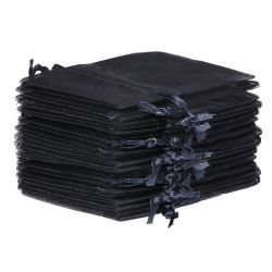 Sacs en organza 22 x 30 cm - noir Grands sacs 22x30 cm
