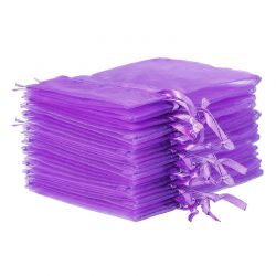 Sacs en organza 15 x 20 cm - violet foncé Moyens sachets 15x20 cm