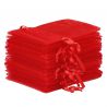 Sacs en organza 12 x 15 cm - rouge Saint-Valentin
