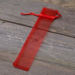 Sacs en organza 3,5 x 19 cm - rouge Saint Valentin