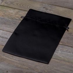 Sacs de satin 22 x 30 cm - noir Grands sacs 22x30 cm