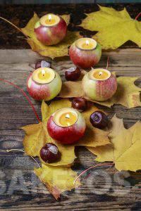 Bougeoirs d'automne pommes DIY 