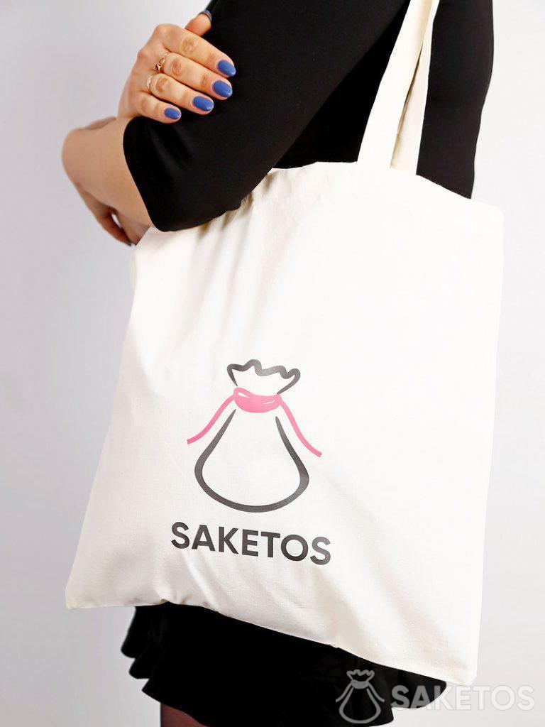 Sac en coton avec logo Saketos