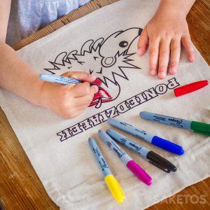 Le sac de coloriage en lin pour vêtements d’enfants