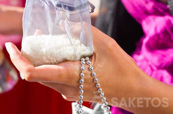 Sacs de riz élégants pour le mariage