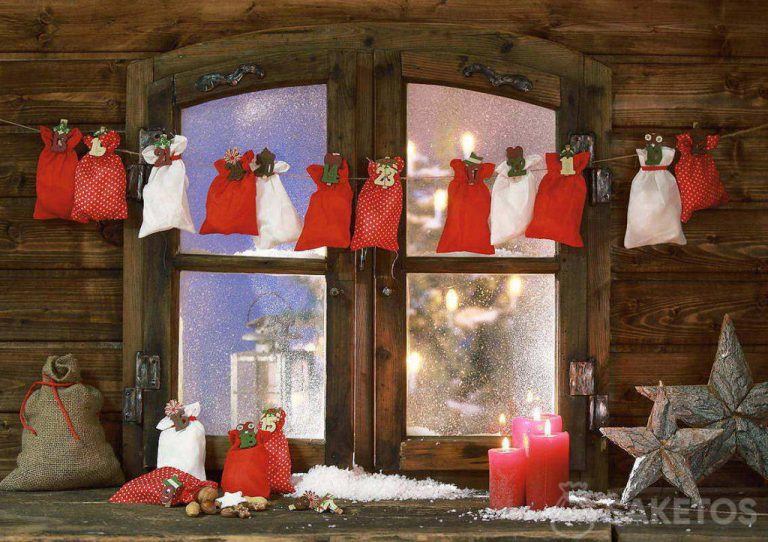 Guirlande de sacs de Noël - un calendrier de l'Avent original