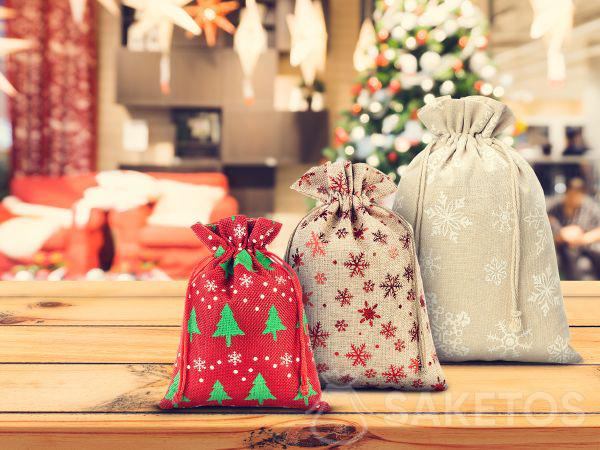 Fabricant de sacs de Noël en jute et en lin, entre autres