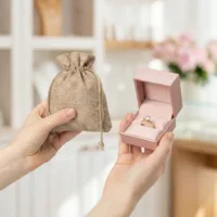 Pochons en jute pour bijoux, lots d'emballage.