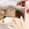 Sachets en jute pour cosmétiques et spa.
