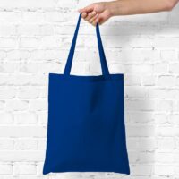 Sac en coton 38 x 42 cm avec des anses longues - bleu Sacs bleu