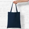 Sac en coton 38 x 42 cm avec des anses longues - bleu marin Sacs bleu