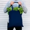 Sac en coton 38 x 42 cm avec des anses longues - bleu marin Pour animaux