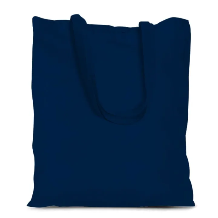 Sac en coton 38 x 42 cm avec des anses longues - bleu marin Courses et stockage dans la cuisine