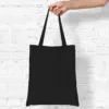 Sac en coton 38 x 42 cm avec des anses longues - noir Sacs en coton
