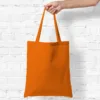 Sac en coton 38 x 42 cm avec des anses longues - orange Halloween