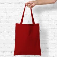 Sac en coton 38 x 42 cm avec des anses longues - rouge Sacs de courses avec lanières