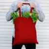 Sac en coton 38 x 42 cm avec des anses longues - rouge Sacs rouges