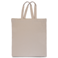 Sac en coton 38 x 42 cm avec des poignées courtes  - naturelle Sacs en coton