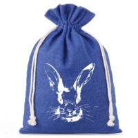 Sac en jean 26 x 35 cm avec impression-lapin Saint Valentin