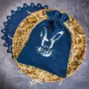Sac en jean 26 x 35 cm avec impression-lapin Sachets en coton