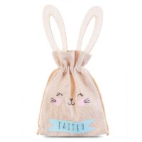 Sachet en jute 13 x 18 cm- œuf de Pâques en bois avec oreilles Sacs d'occasion