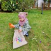 Sachet en jute 30 x 40 cm avec impression – œufs Sac avec impression